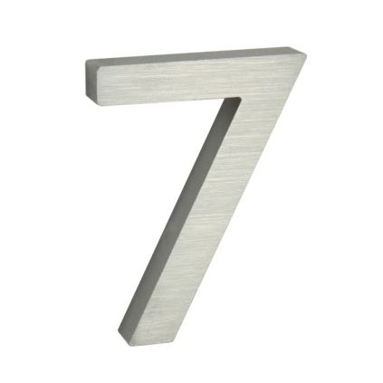 Domovní číslo "7", RN.100LV, broušené, stříbrná