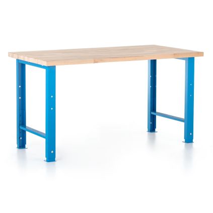 Výškově nastavitelný dílenský stůl Basic, 150 x 80 cm, modrá - ral 5012