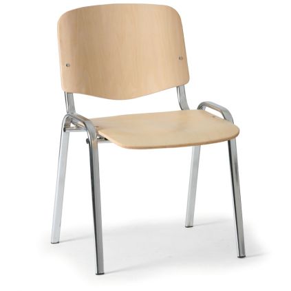 Dřevěná židle ISO - chromované nohy, buk