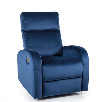 Polohovací křeslo Olimp Velvet, modrá