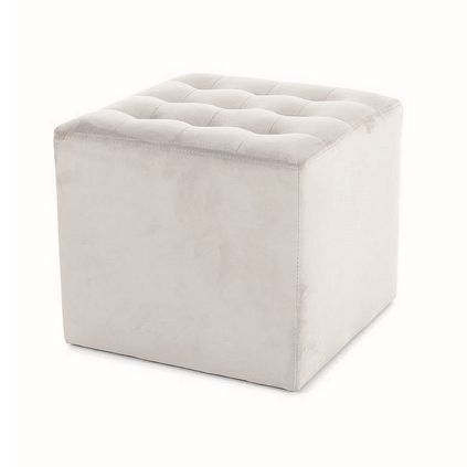 Taburet Lori Velvet, světle šedá