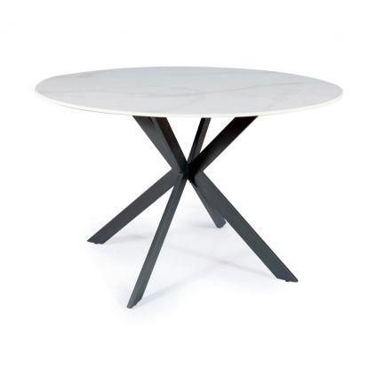 Jídelní stůl Talia 120 cm, mramor / černá