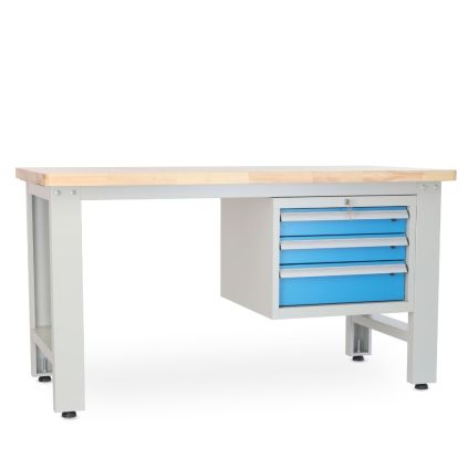 Dílenský stůl Solid OAK-03, 150 cm, závěsný box, dub