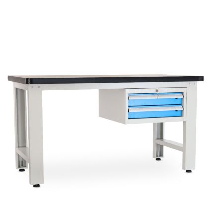 Dílenský stůl Solid MDF-02, 150 cm, závěsný box, černá