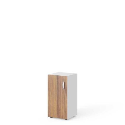 Nízká skříň Manager 39,9 x 42,2 x 80 cm, levá, ořech warmia / bílá