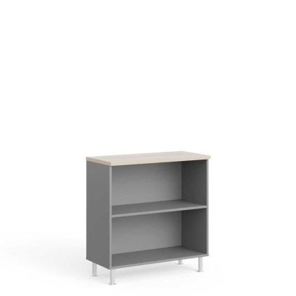 Nízká skříň Manager LUX 90 x 43 x 93 cm, akát světlý / šedá