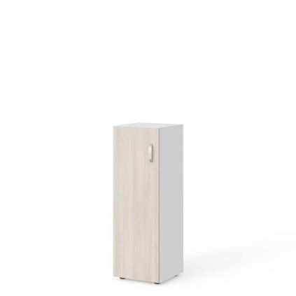 Střední skříň Manager 39,9 x 42,2 x 119,5 cm, levá, akát světlý / bílá