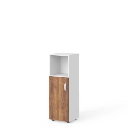 Střední skříň Manager 39,9 x 42,2 x 119,5 cm, levá, ořech warmia / bílá