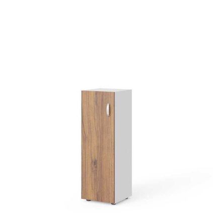 Střední skříň Manager 39,9 x 42,2 x 119,5 cm, levá, ořech warmia / bílá