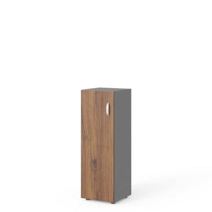 Střední skříň Manager 39,9 x 42,2 x 119,5 cm, levá, ořech warmia / šedá