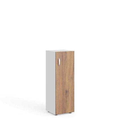 Střední skříň Manager 39,9 x 42,2 x 119,5 cm, pravá, ořech warmia / bílá