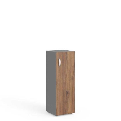 Střední skříň Manager 39,9 x 42,2 x 119,5 cm, pravá, ořech warmia / šedá