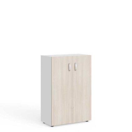 Střední skříň Manager 79,8 x 42,2 x 119,5 cm, akát světlý / bílá