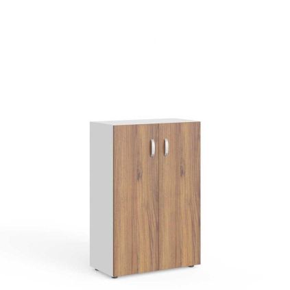 Střední skříň Manager 79,8 x 42,2 x 119,5 cm, ořech warmia / bílá