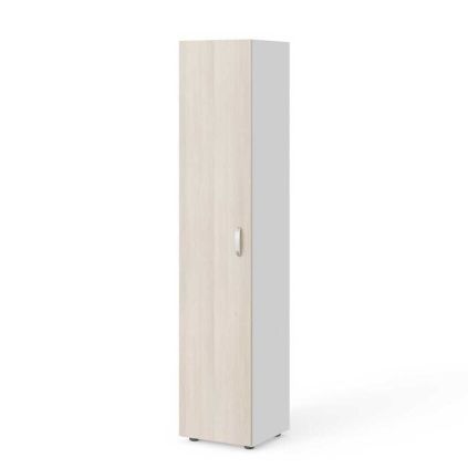 Vysoká skříň Manager 39,9 x 42,2 x 196,5 cm, levá, akát světlý / bílá