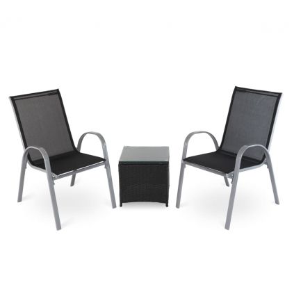 Zahradní balkonový set Celio - 2 místa, černá