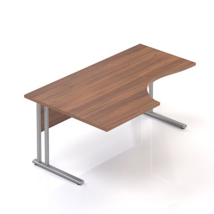 Ergonomický stůl Visio 160 x 100 cm, levý, ořech