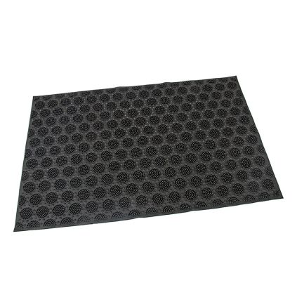 Gumová čisticí rohož Circles 40 x 60 x 0,7 cm, černá