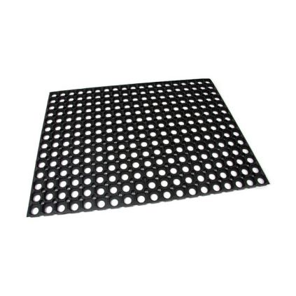 Gumová čisticí rohož Honeycomb 60 x 80 x 1,6 cm, černá