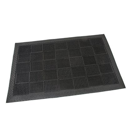 Gumová čisticí rohož Pin Squares 40 x 60 x 0,7 cm, černá