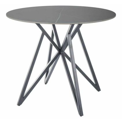 Jídelní stůl Cyrano 90 cm, šedá / černá