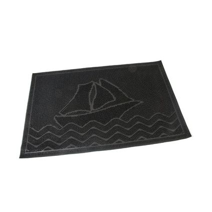 Gumová čisticí rohož Ship 40 x 60 x 0,6 cm, černá