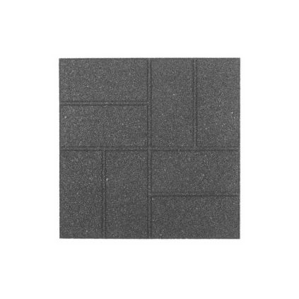 Gumová dlažba Cobblestone 40 x 40 x 1,5 cm, šedá