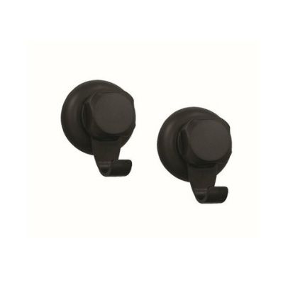 Háčky do koupelny Compactor Bestlock Black, 2 ks, černá