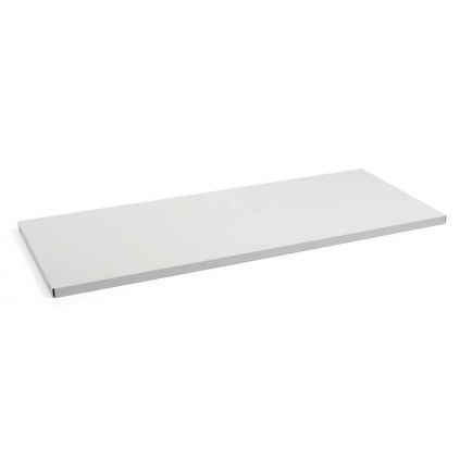 Police pro univerzální kovové skříně, 89,9 x 36 cm, světle šedá - ral 7035