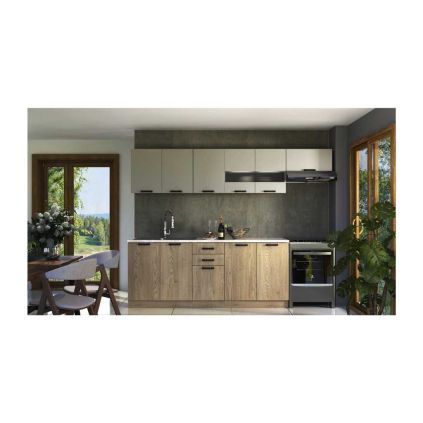 Kuchyňská linka Perla 260, dub cremona / krémová
