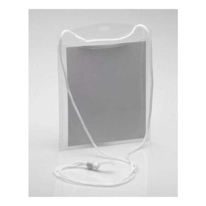 Visačka se šňůrkou IDPR M XL, 114 x 137 mm - 50 ks, čirá / šedá