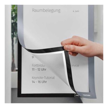 Samolepící rámeček Magnetoplan Magnetofix A4 - 2 ks, šedá