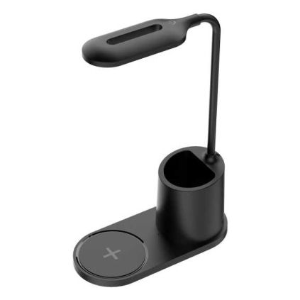Stolní lampa Platinet 3 W, bezdrátové nabíjení, černá