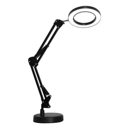 Stolní lampa Platinet Magnify 10 W, lupa, černá