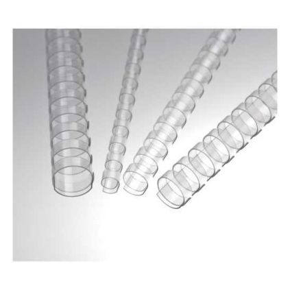 Plastové hřbety Eurosupplies 8 mm - 100 ks, čirá