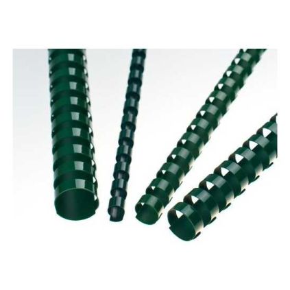 Plastové hřbety Eurosupplies 10 mm - 100 ks, zelená