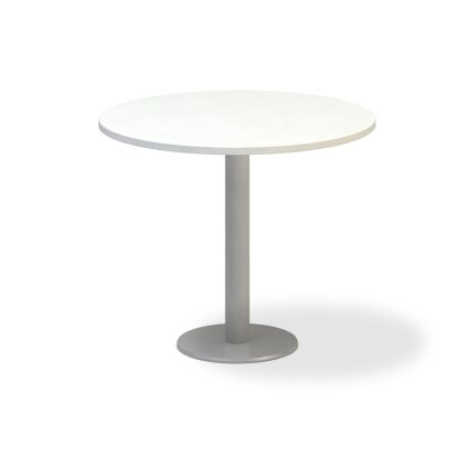 Jednací stůl ProOffice, průměr 90 cm, bílá