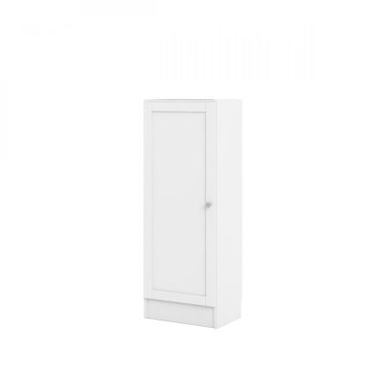 Skříň Bask 40,6 x 28,3 x 107,2 cm, dveře dřevo, bílá