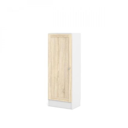 Skříň Bask 40,6 x 28,3 x 107,2 cm, dveře dřevo, bílá / dub sonoma