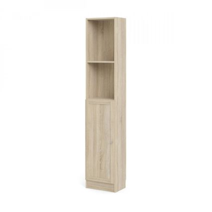 Skříň Bask 40,6 x 28,3 x 203,2 cm, dveře dřevo, dub sonoma