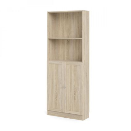 Skříň Bask 79 x 28,3 x 203,2 cm, dveře dřevo, dub sonoma