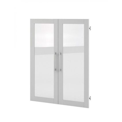 Dvířka pro skříně Modulo 83,6 x 105,4 cm prosklená, bílá / čirá