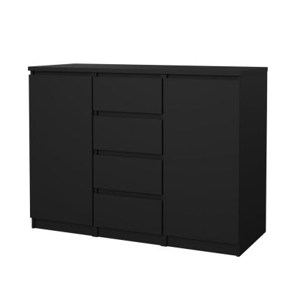 Komoda Simplicity 121 x 50 x 91 cm, černý mat