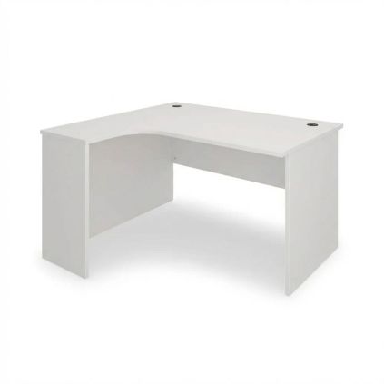Rohový stůl SimpleOffice 140 x 120 cm, levý, bílá