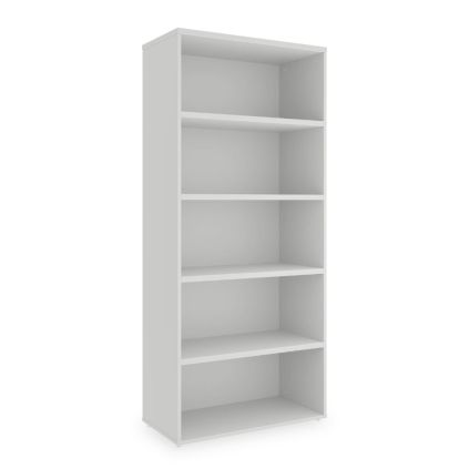 Vysoká skříň SimpleOffice 80 x 40 x 180 cm, bílá