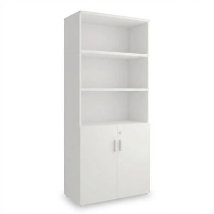 Vysoká skříň SimpleOffice 80 x 40 x 180 cm, bílá