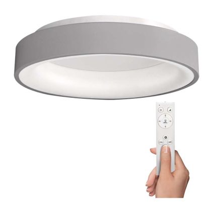 LED stropní světlo s dálkovým ovládáním Treviso - průměr 45 cm, šedá