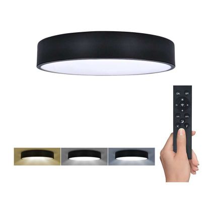 LED stropní světlo s dálkovým ovládáním Lecce nastavitelné, 2300 lm - průměr 30 cm, černá