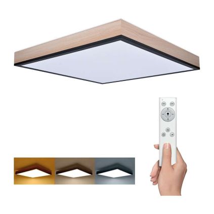 LED stropní světlo s dálkovým ovládáním WO802 - 45 x 45 cm, hnědá