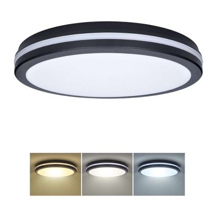 LED stropní světlo WO821 nastavitelné - průměr 40 cm, černá